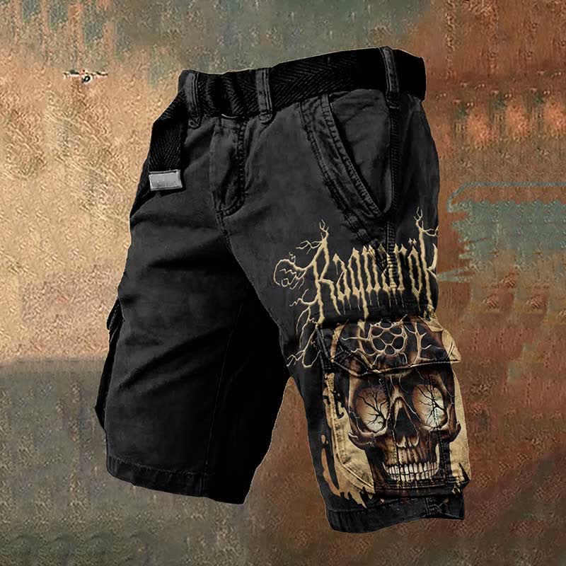 WorldNorse Viking Yggdrasil Rune Cargo Shorts - US/UK/AU50，EU60 (5XL) - image 0