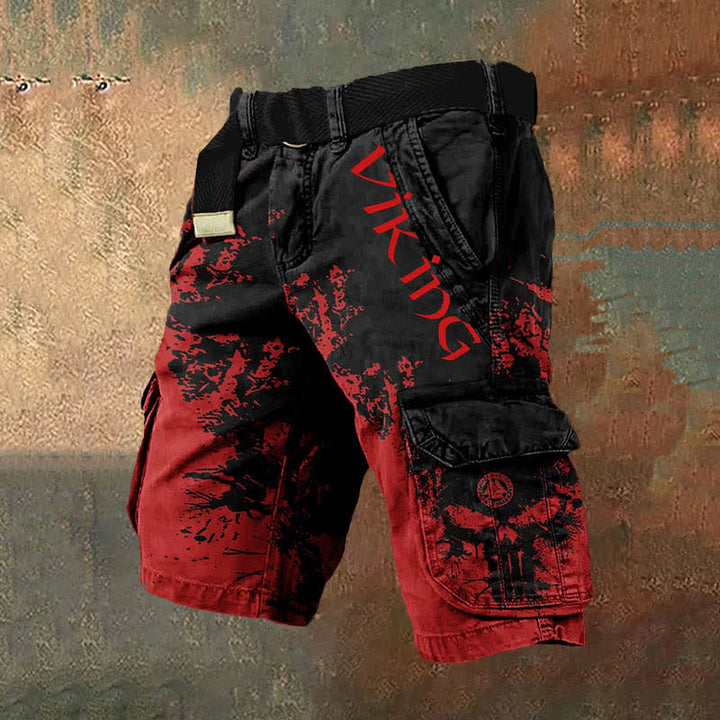 WorldNorse Viking Valknut Cargo Shorts - Black Red - US/UK/AU50，EU60 (5XL) - image 5
