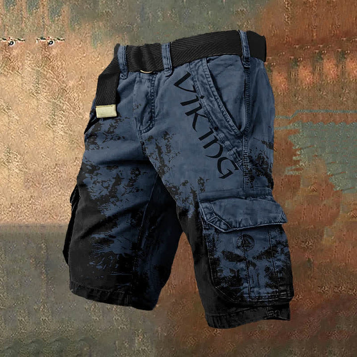 WorldNorse Viking Valknut Cargo Shorts - Blue Black - US/UK/AU50，EU60 (5XL) - image 8