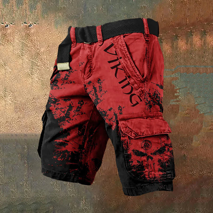 WorldNorse Viking Valknut Cargo Shorts - Red Black - US/UK/AU50，EU60 (5XL) - image 6