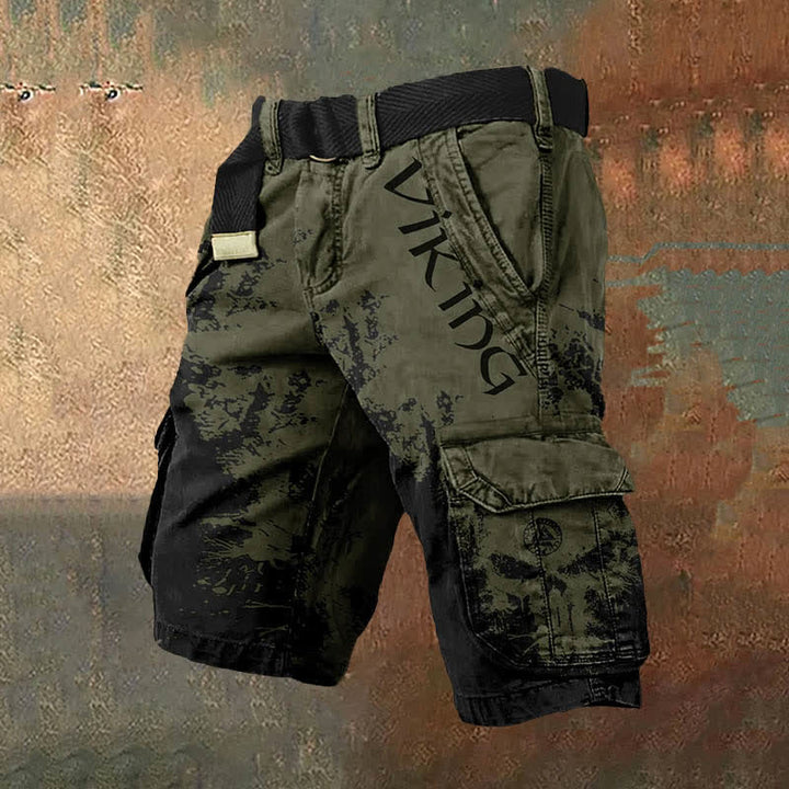 WorldNorse Viking Valknut Cargo Shorts - Green Black - US/UK/AU50，EU60 (5XL) - image 7