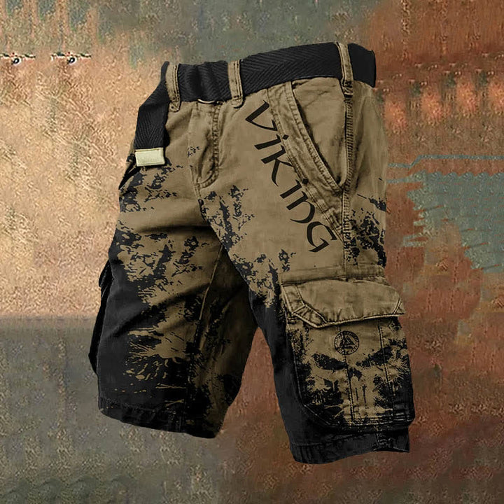 WorldNorse Viking Valknut Cargo Shorts - Brown Black - US/UK/AU50，EU60 (5XL) - image 3
