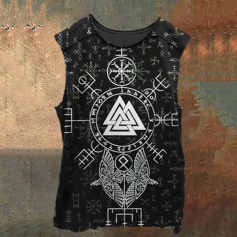 WorldNorse Gothic Valknut Raven Vest - US/UK/AU52，EU62 (6XL) - image 0