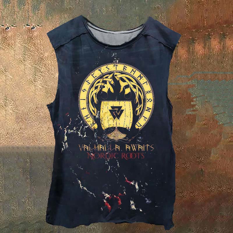 WorldNorse Valhalla Awaits Nordic Roots Vest - US/UK/AU52，EU62 (6XL) - image 0