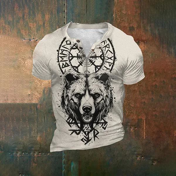 WorldNorse Viking Bear Valknut Vegvisir T-shirt - US/UK/AU52，EU62 (6XL) - image 0