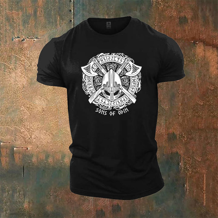 WorldNorse Viking Axe Sons of Odin T-Shirt