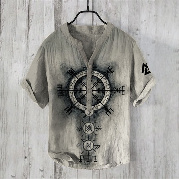 WorldNorse Viking Vegvisir Valknut Casual Shirt