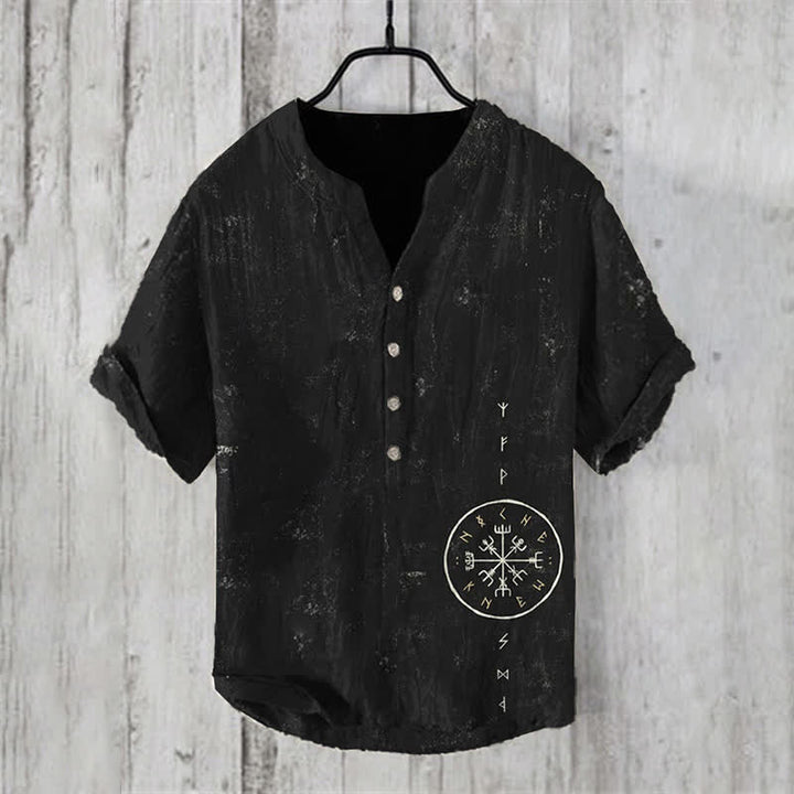 WorldNorse Viking Vegvisir Rune Casual Shirt