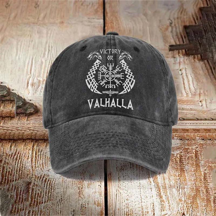 WorldNorse Victory or Valhalla Washed Cap