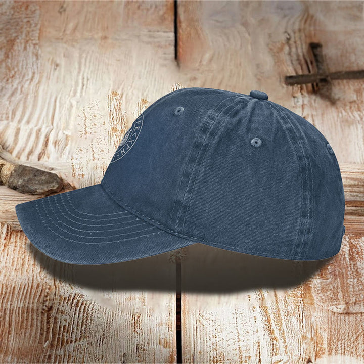 WorldNorse Warship of The Vikings Runes Washed Cap