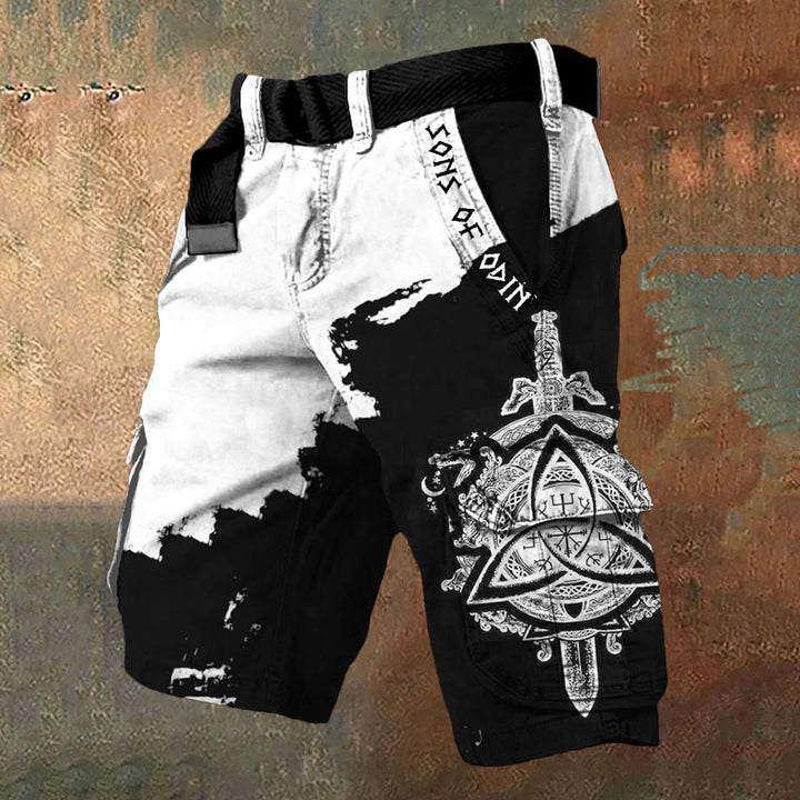 WorldNorse Sons of Odin Triquetra Cargo Shorts - US/UK/AU50，EU60 (5XL) - image 0
