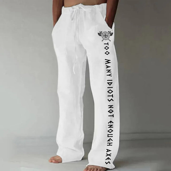 WorldNorse Viking Axe Casual Pants - White - US/UK/AU52，EU62 (6XL) - image 2