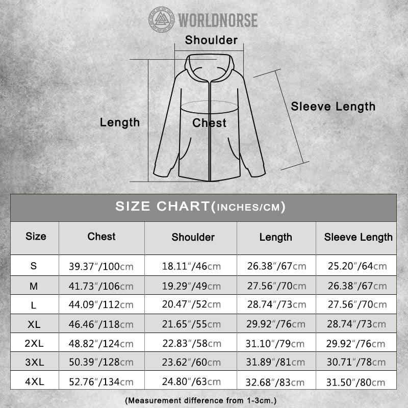WorldNorse Tree of Life Valknut Hooded Jacket