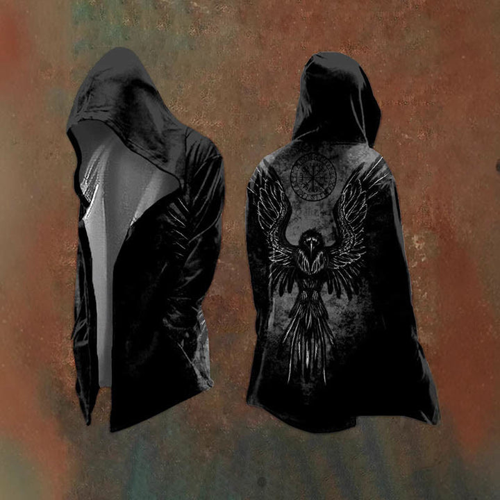WorldNorse Huginn and Muninn Vegvisir Hooded Jacket - US/UK/AU48，EU58 (4XL) - image 0