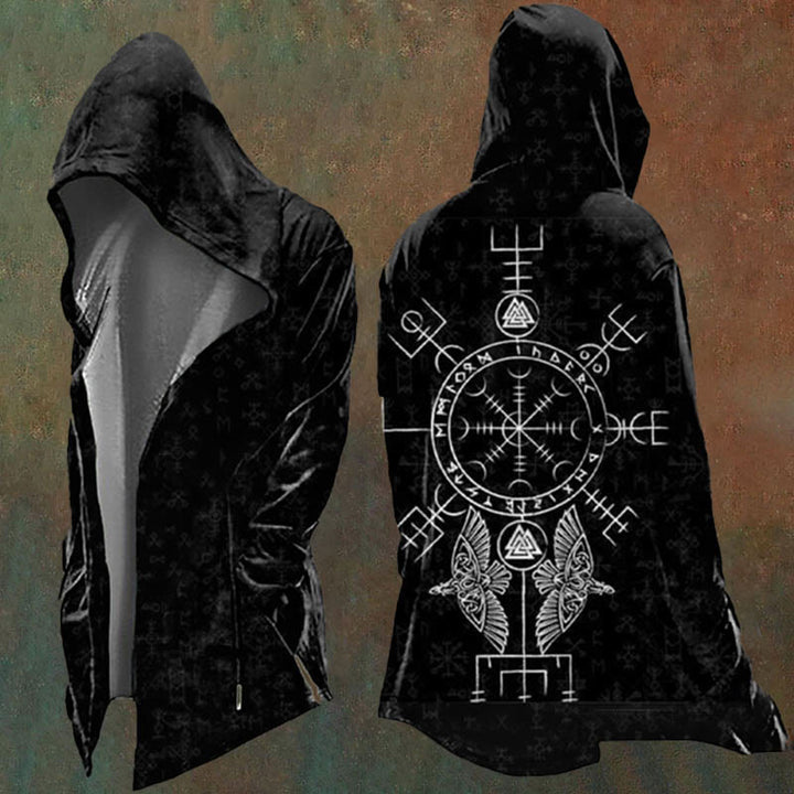 WorldNorse Valknut Vegvisir Raven Hooded Jacket - US/UK/AU48，EU58 (4XL) - image 0