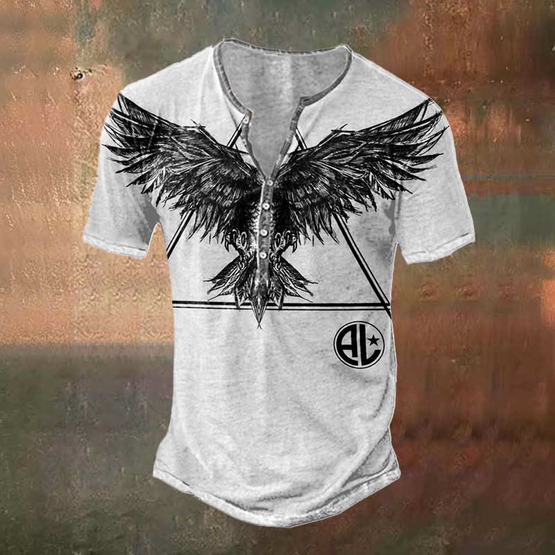 WorldNorse Vintage Raven Print T-Shirt - US/UK/AU50，EU60 (5XL) - image 0