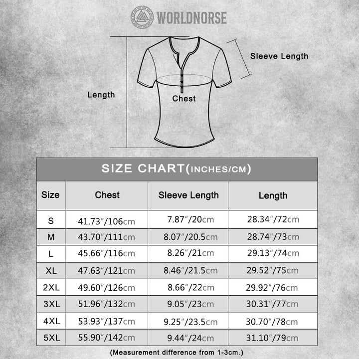 WorldNorse Viking Vegvisir Rune Raven Print T-Shirt