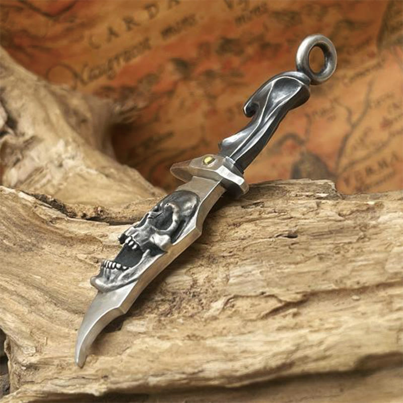 WorldNorse Skull Blade Dagger Necklace - image 3