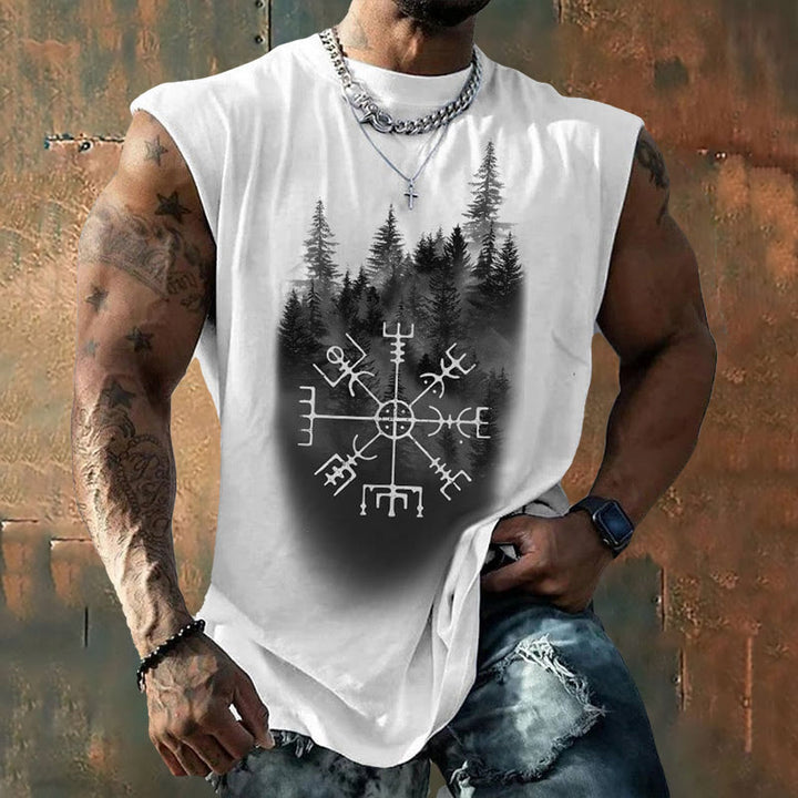 WorldNorse Viking Vegvisir Casual Vest - US/UK/AU50，EU60 (5XL) - image 0