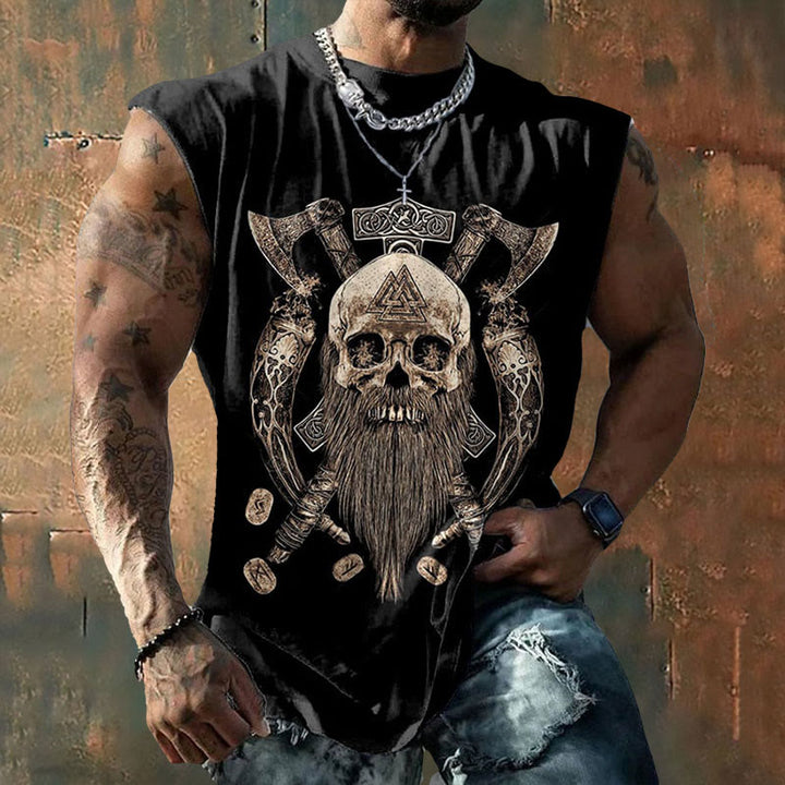 WorldNorse Viking Axe Mjolnir Valknut Vest - US/UK/AU50，EU60 (5XL) - image 0