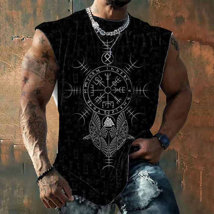 WorldNorse Valknut Helm of Awe Vegvisir Vest - US/UK/AU50，EU60 (5XL) - image 0