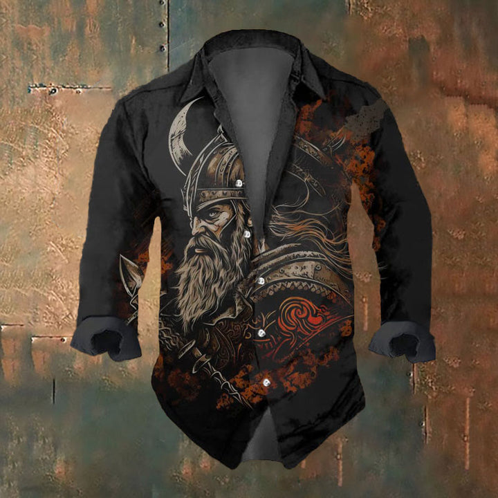 WorldNorse Viking Warrior Vintage Long Sleeve Shirt