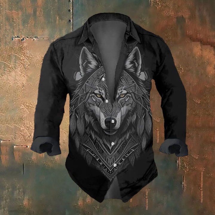 WorldNorse Viking Wolves Long Sleeve Shirt