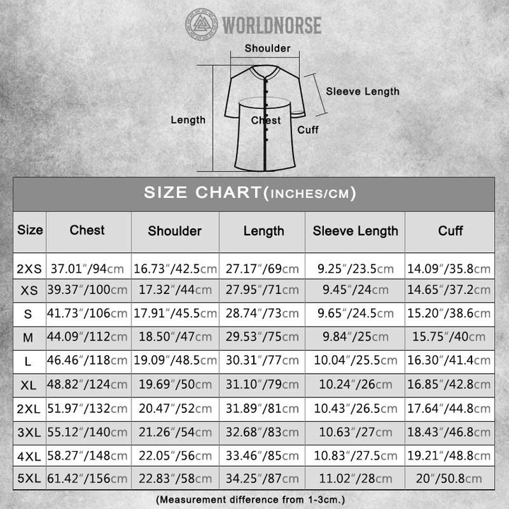 WorldNorse Vegvisir Skull Contrast Color Short Sleeve Shirt