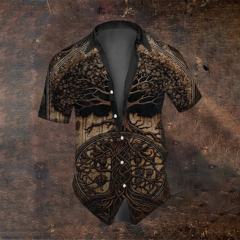 WorldNorse Tree of Life Short Sleeve Shirt - US/UK/AU50，EU60 (5XL) - image 0