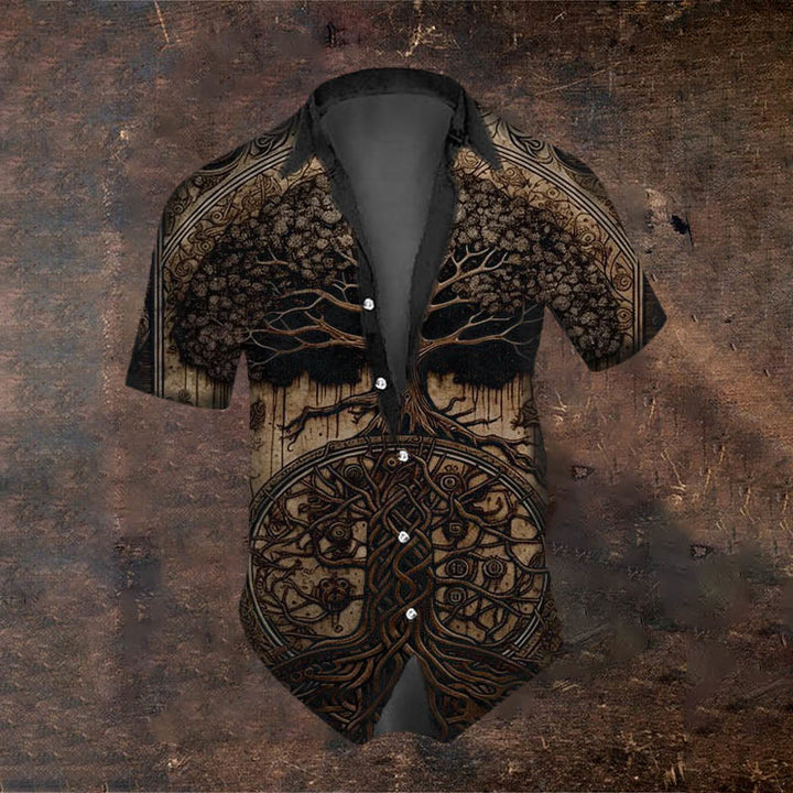 WorldNorse Tree of Life Short Sleeve Shirt - US/UK/AU50，EU60 (5XL) - image 0