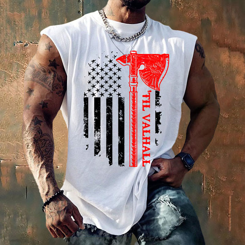 WorldNorse Viking Axe "Til Valhalla" Vest - White - US/UK/AU50，EU60 (5XL) - image 0