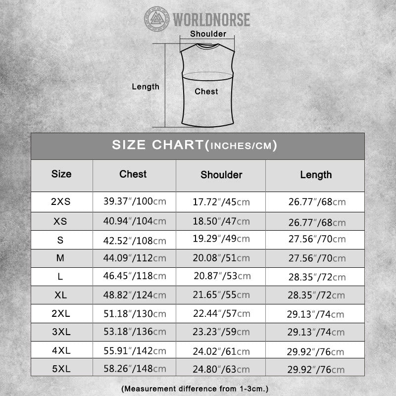 WorldNorse Viking Rune Raven Print Vest - image 1