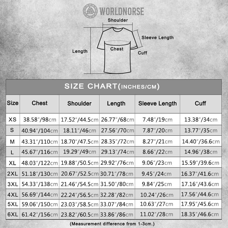 WorldNorse Rune Viking Axe Short T-Shirt