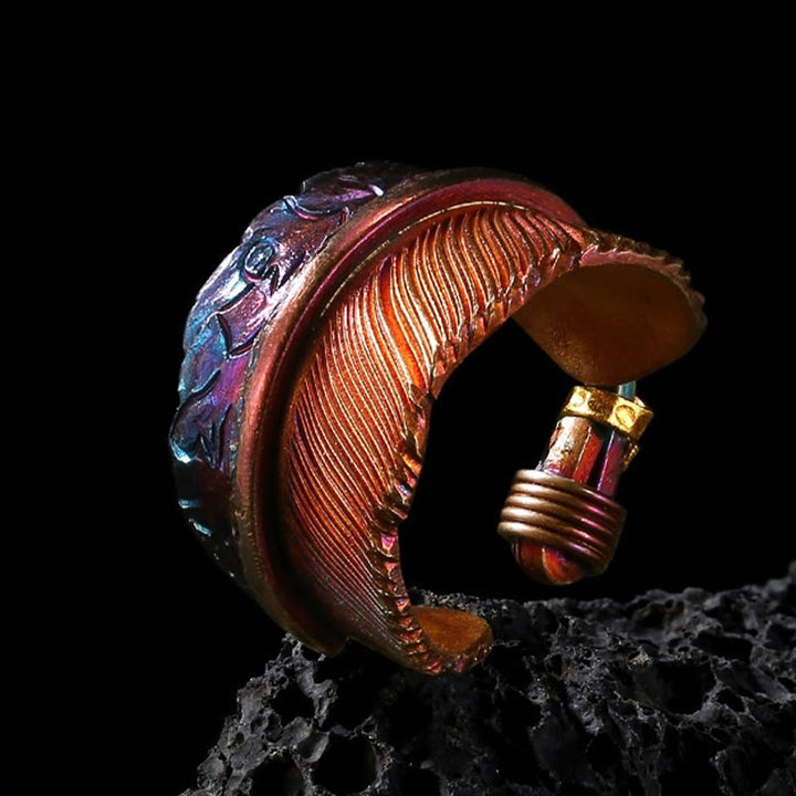 WorldNorse Handmade Feather Bounty Ring