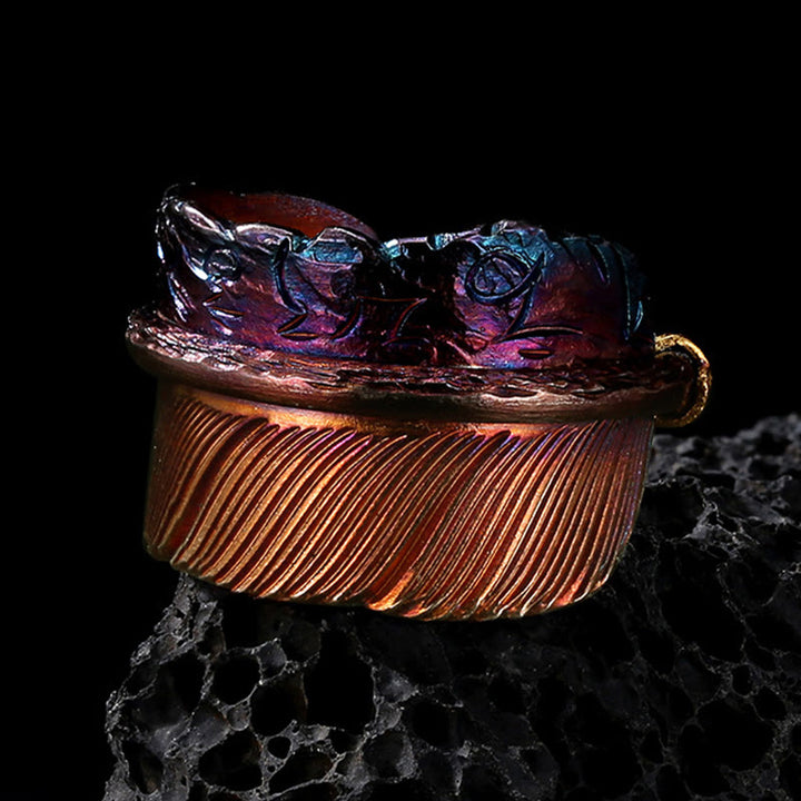 WorldNorse Handmade Feather Bounty Ring