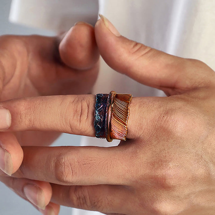 WorldNorse Handmade Feather Bounty Ring