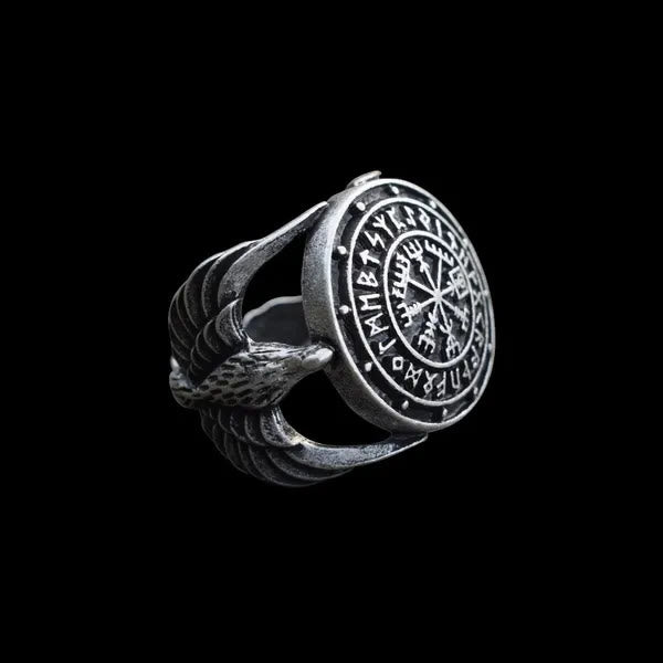 FREE Today: Vegvisir Futhark Runes Nordic Amulet Ring