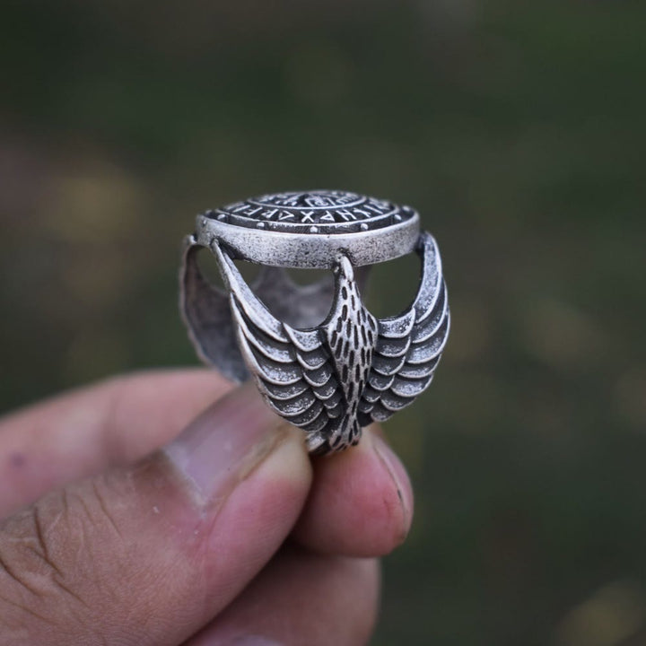 FREE Today: Vegvisir Futhark Runes Nordic Amulet Ring