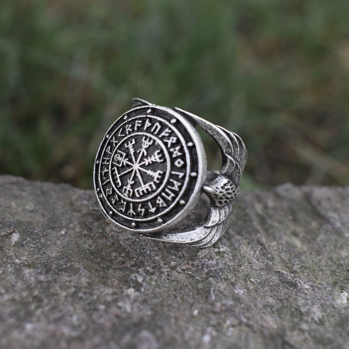 FREE Today: Vegvisir Futhark Runes Nordic Amulet Ring