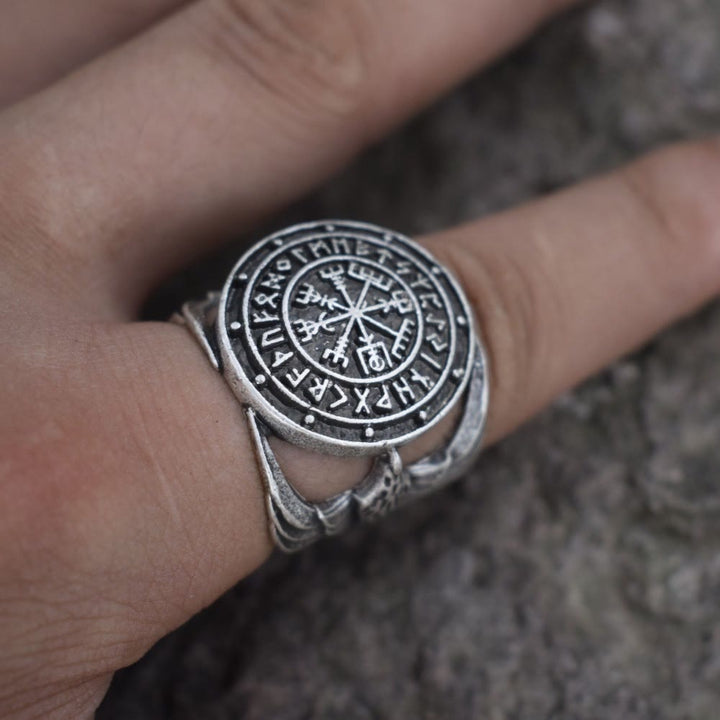 FREE Today: Vegvisir Futhark Runes Nordic Amulet Ring
