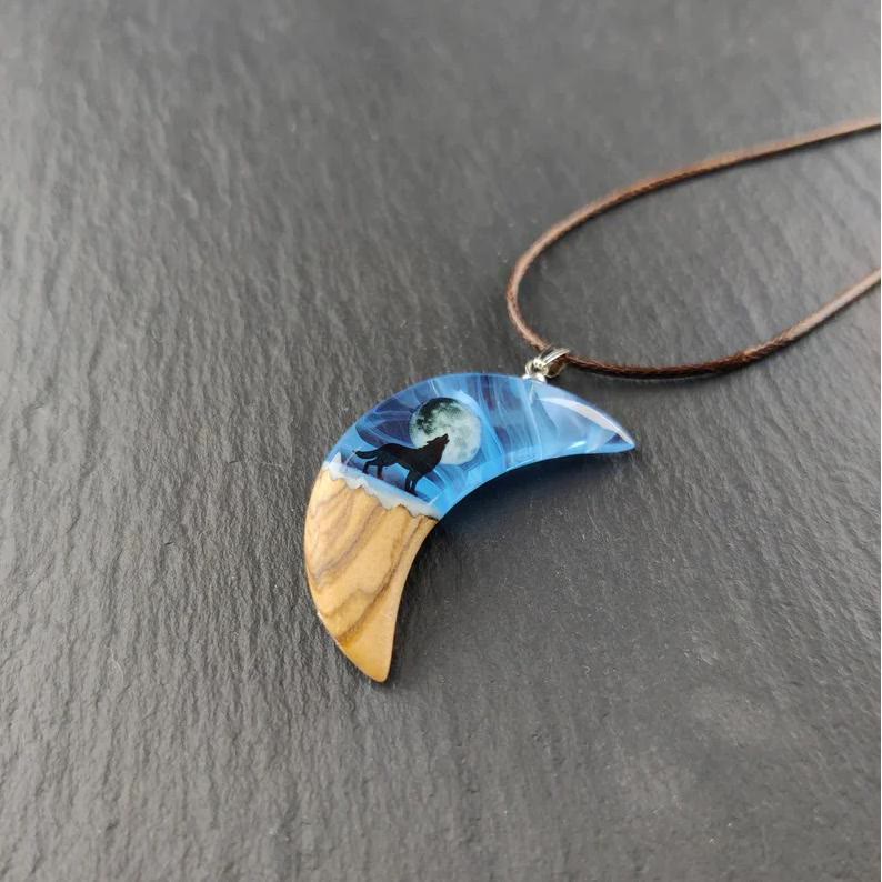 FREE Today: "Help Save Endangered Wolves" Half Moon Necklace