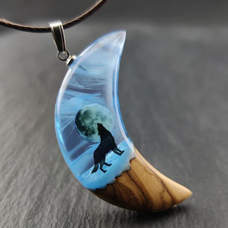FREE Today: "Help Save Endangered Wolves" Half Moon Necklace