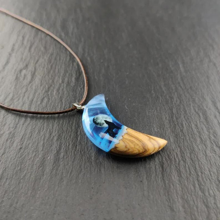 FREE Today: "Help Save Endangered Wolves" Half Moon Necklace