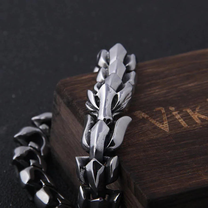 WorldNorse 925 Sterling Silver Protection Force Dragon Bracelet