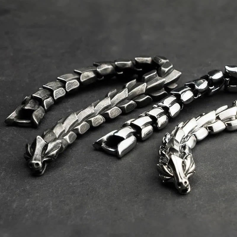 WorldNorse 925 Sterling Silver Protection Force Dragon Bracelet
