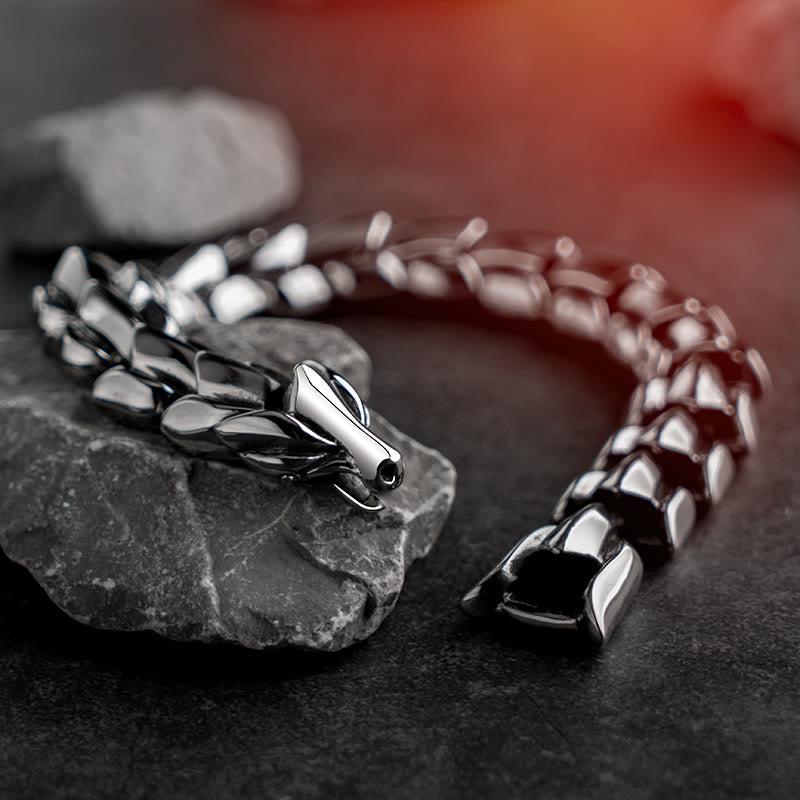WorldNorse 925 Sterling Silver Protection Force Dragon Bracelet