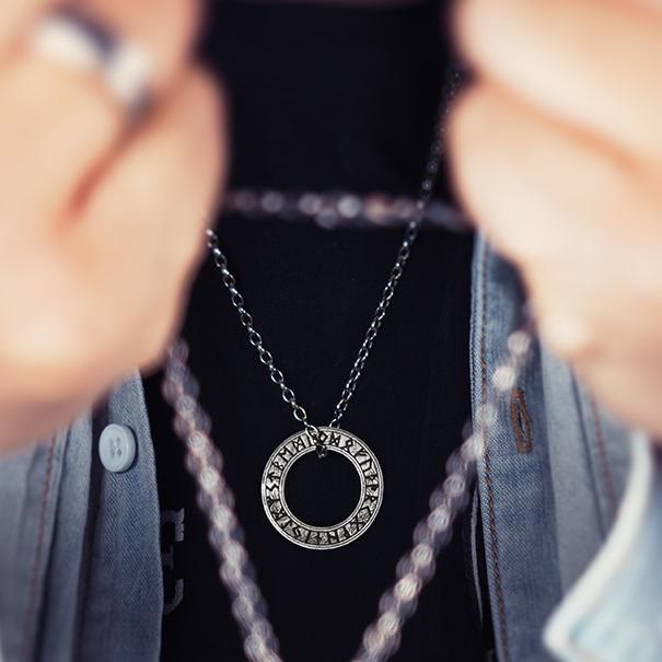 WorldNorse 925 Sterling Silver Runes Necklace - image 1