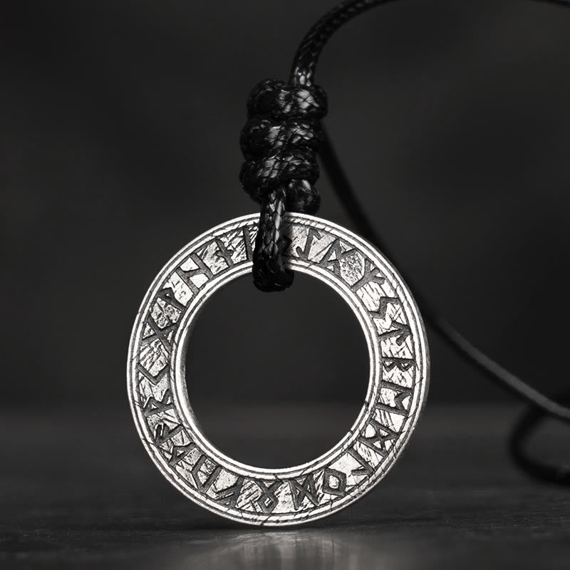 WorldNorse 925 Sterling Silver Runes Necklace - Wax Rope - image 5