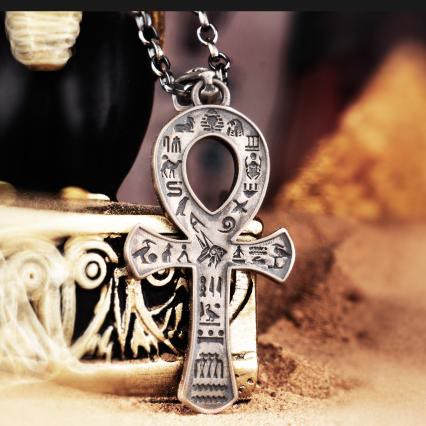 WorldNorse 925 Sterling Silver Runes Cross Necklace