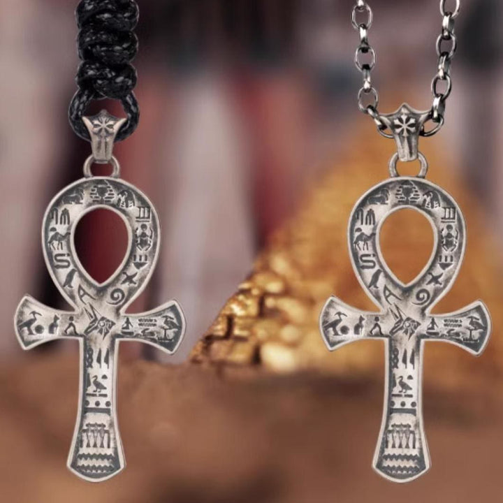 WorldNorse 925 Sterling Silver Runes Cross Necklace